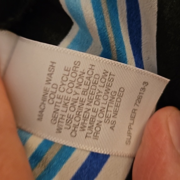 VTG BISOU BISOU Geometric Striped Mod Festival Disco Blouse Medium - Picture 11 of 11